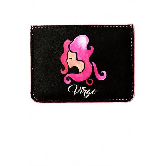 NEW EMM KUO women's horoscope virgo cardholer in black - Picture 1 of 2